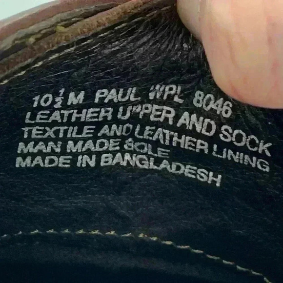 Alfani Paul mens Oxfords 10.5 chocolate Brown leather brogue wingtip cap toe - Picture 12 of 13